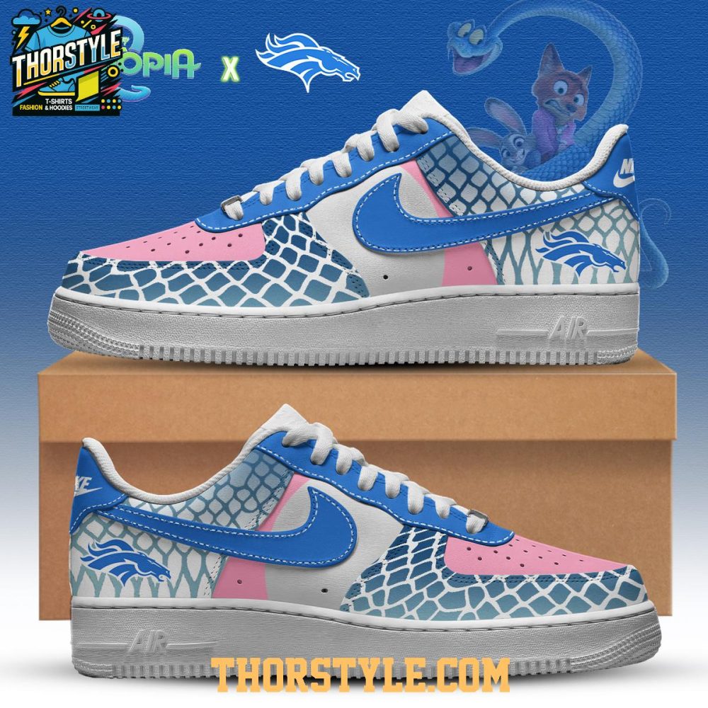 Denver Broncos Zootopia 2 Gary De'Snake 2025 Personalized Air Force 1 Shoes