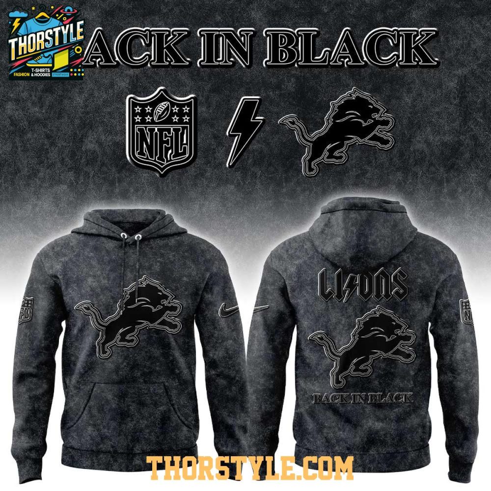 Detroit Lions Back In Black Night 2026 X Nfl Hoodie T-Shirt