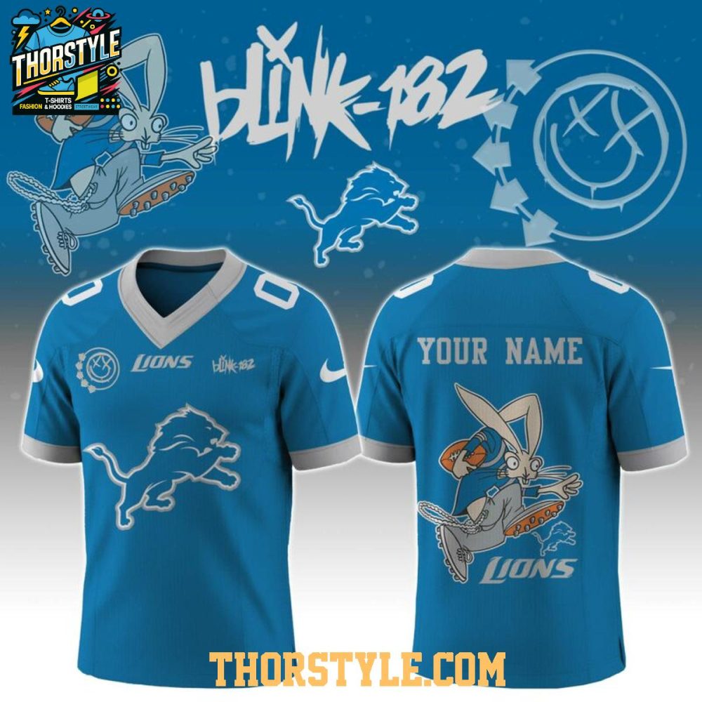 Detroit Lions Blink-182 Missionary Impossible Personalized Football Jersey