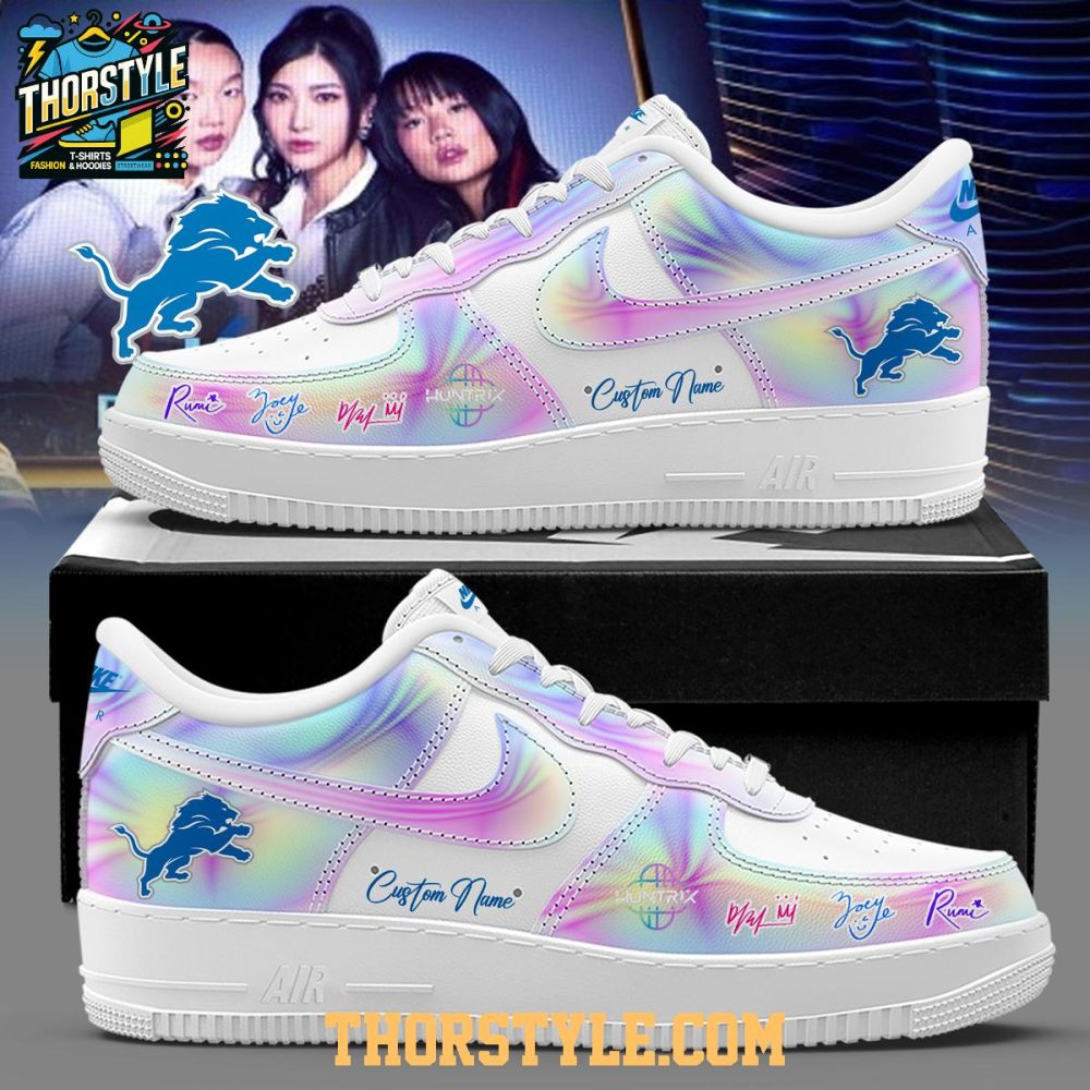 Detroit Lions Kpop Demon Hunters 2026 Personalized Air Force 1 Shoes