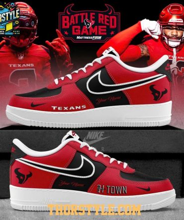 Houston Texans Battle Red Game 2025 Personalized Air Force 1 Shoes