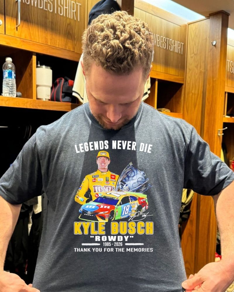 Kyle Busch Legends Never Die Rowdy 1985-2026 Thank You For The Memories Signatures T-Shirt