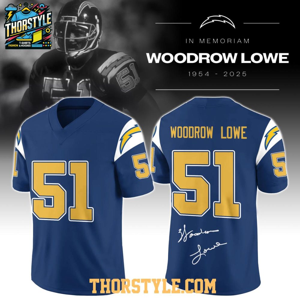 Los Angeles Chargers In Memory Of Woodrow Lowe 2025 Football Jersey