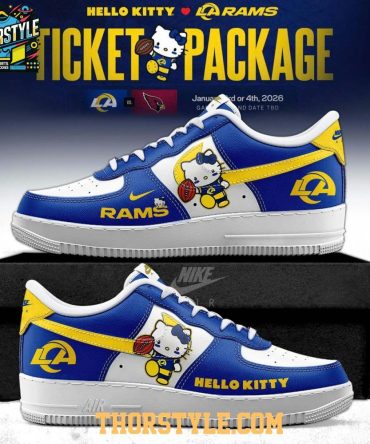 Los Angeles Rams Hello Kitty 2026 Gameday Personalized Air Force 1 Shoes