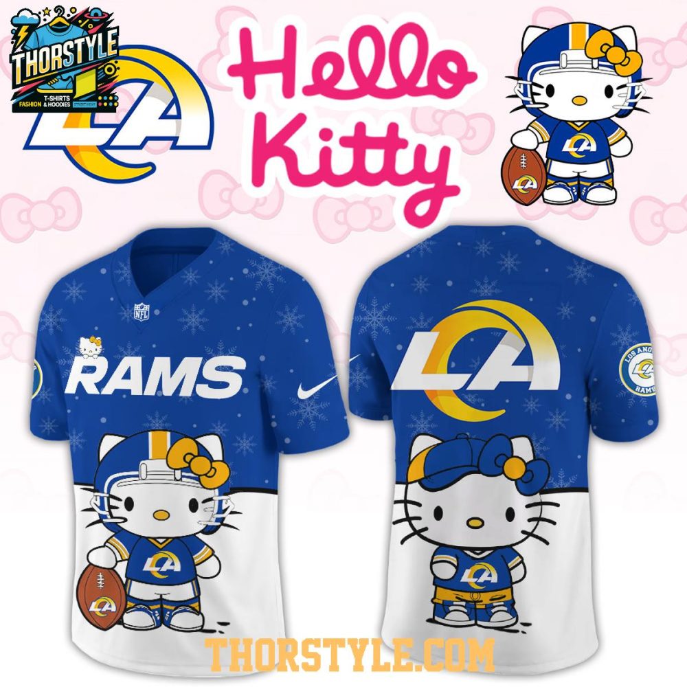 Los Angeles Rams Hello Kitty Christmas Gameday 2025 Personalized Football Jersey