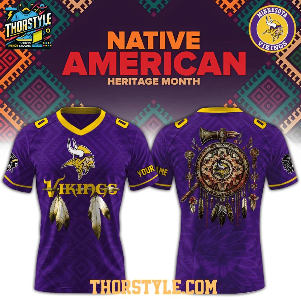 Minnesota Vikings Native American 2025 Appreciation Night Football Jersey