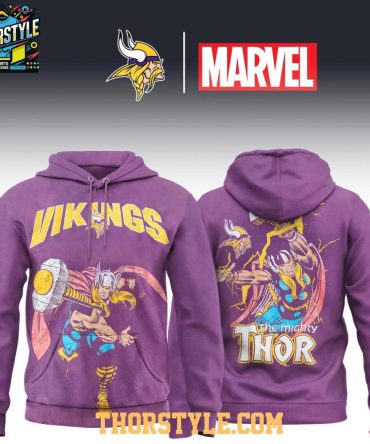 Minnesota Vikings Thor 2025 Marvel X Nfl Hoodie T-Shirt