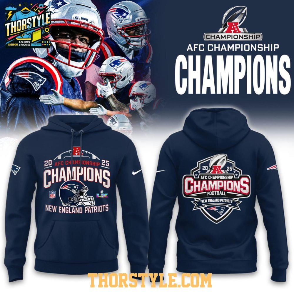 New England Patriots Afc Champions 2026 Celebration Hoodie T-Shirt