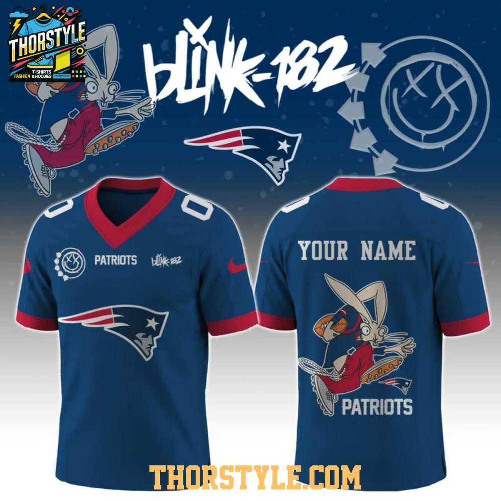 New England Patriots Blink-182 Missionary Impossible Personalized Football Jersey