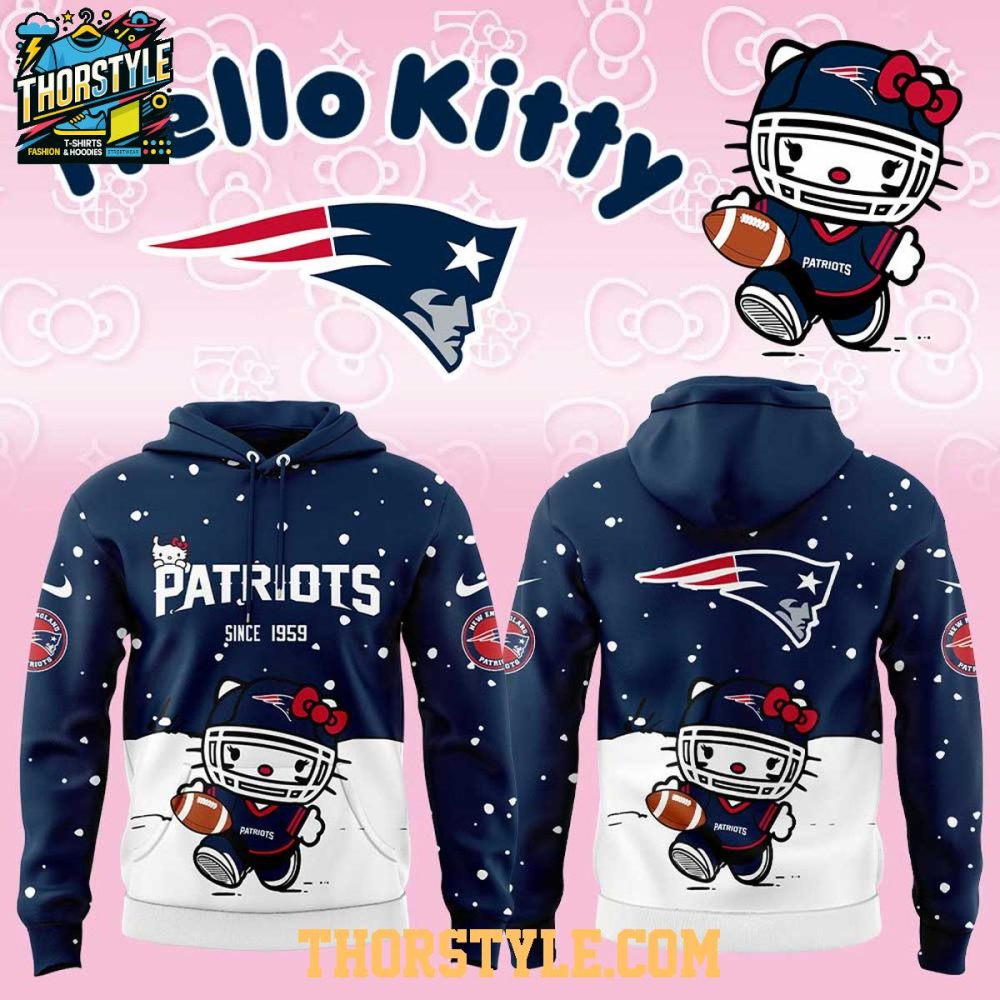 New England Patriots Hello Kitty Christmas Snow Day 2025 Hoodie T-Shirt