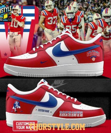 New England Patriots Red Throwback 2025 Nfl Air Force 1 Shoes