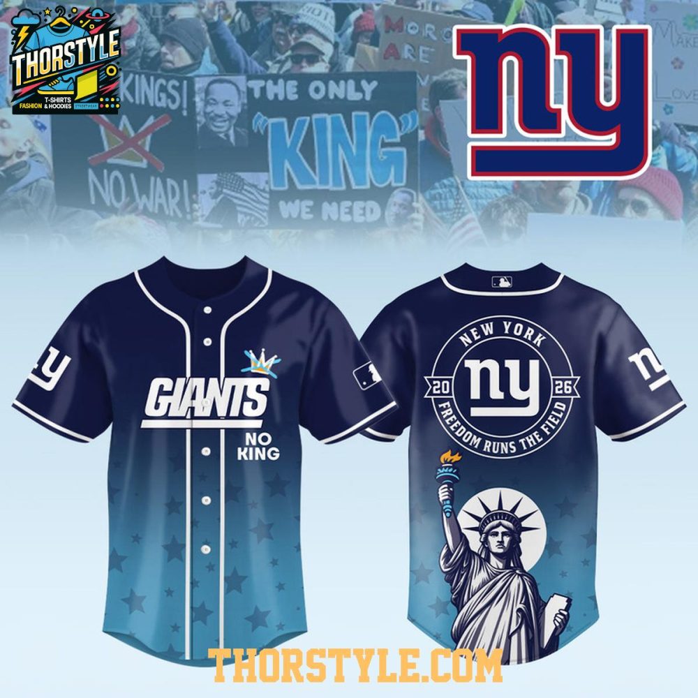 New York Giants X No Kings No War 2026 Gameday Baseball Jersey