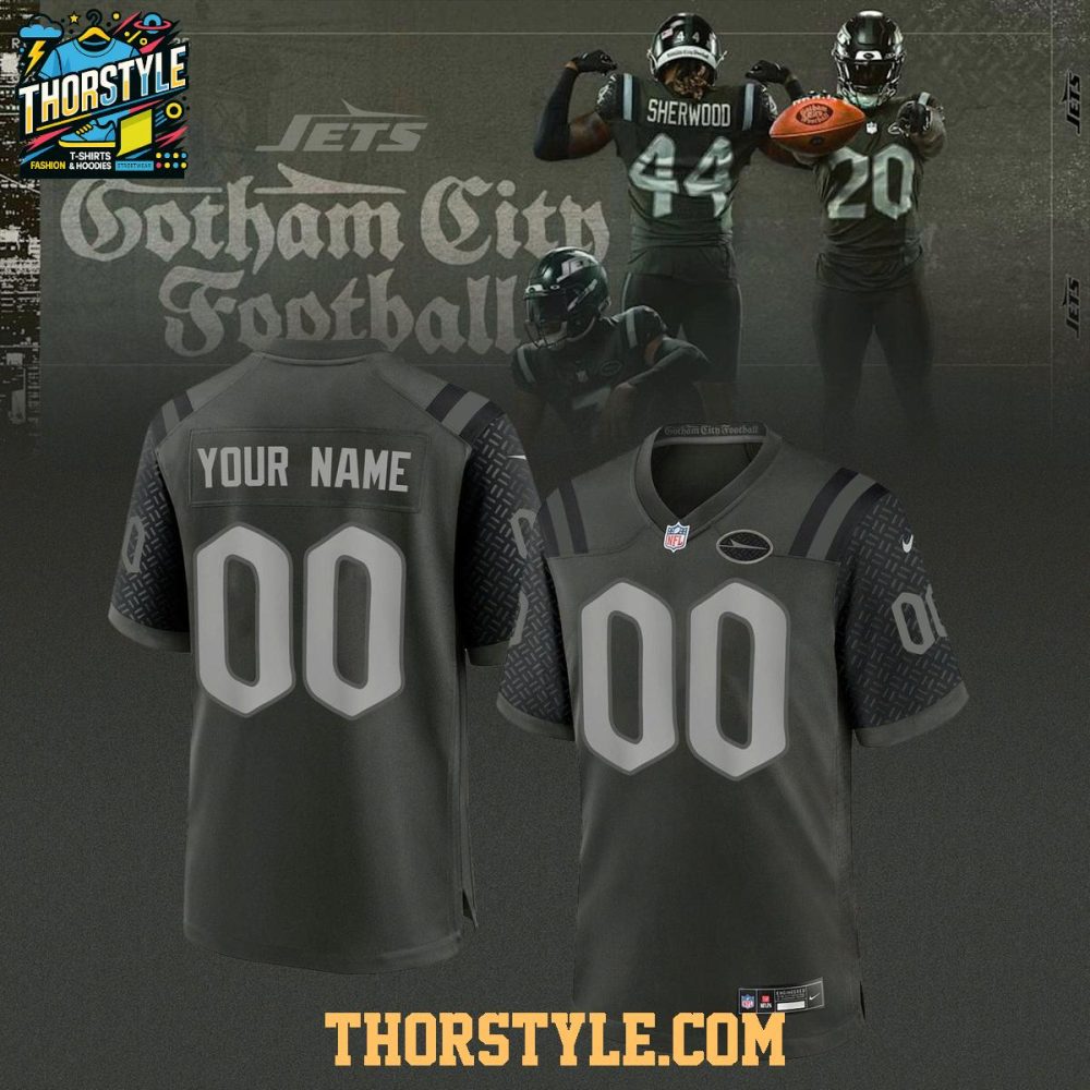New York Jets 2025 Rivalries Gotham City Personalized Football Jersey