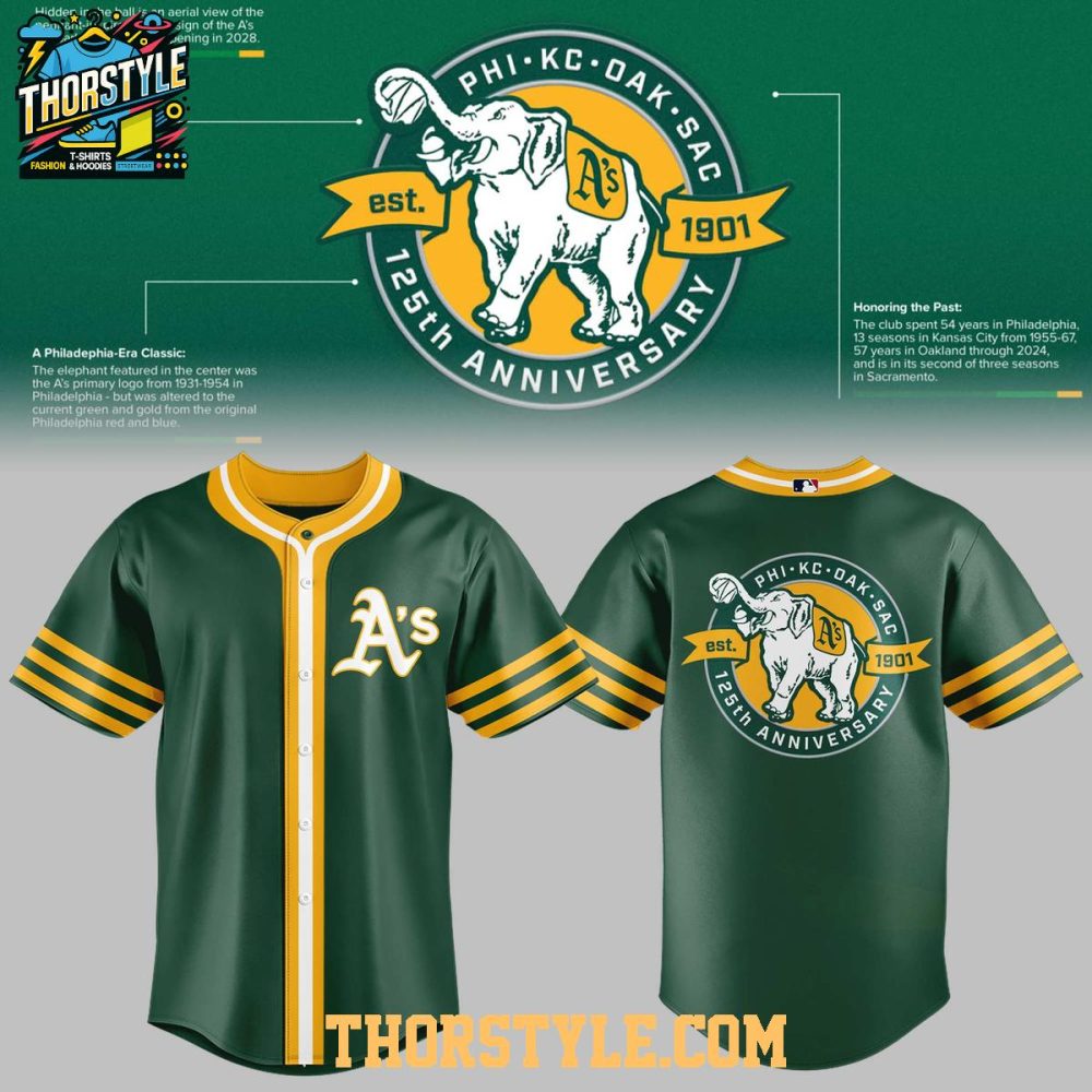 Oakland Athlerics 125Th Anniversary 1901-2026 Baseball Jersey