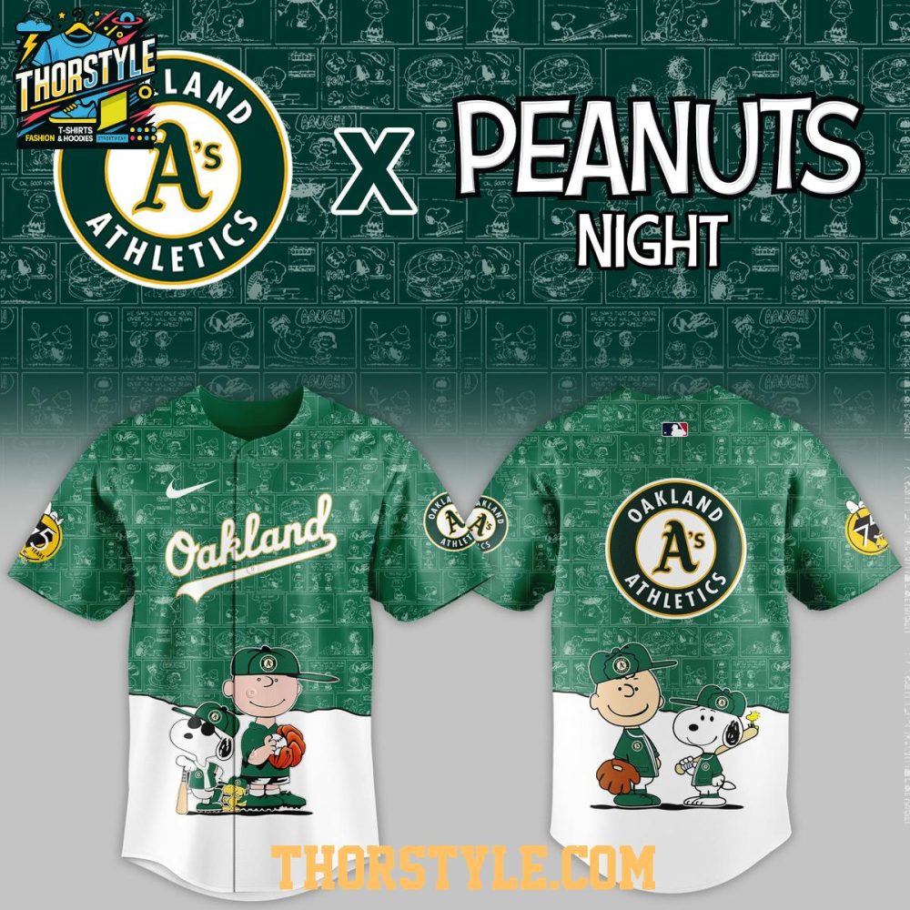 Oakland Athletics Peanuts Game Night 2026 Classic Baseball Jersey
