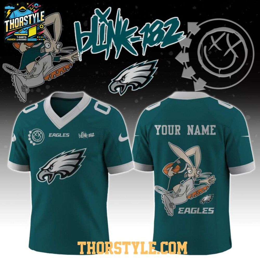 Philadelphia Eagles Blink-182 Missionary Impossible Personalized Football Jersey