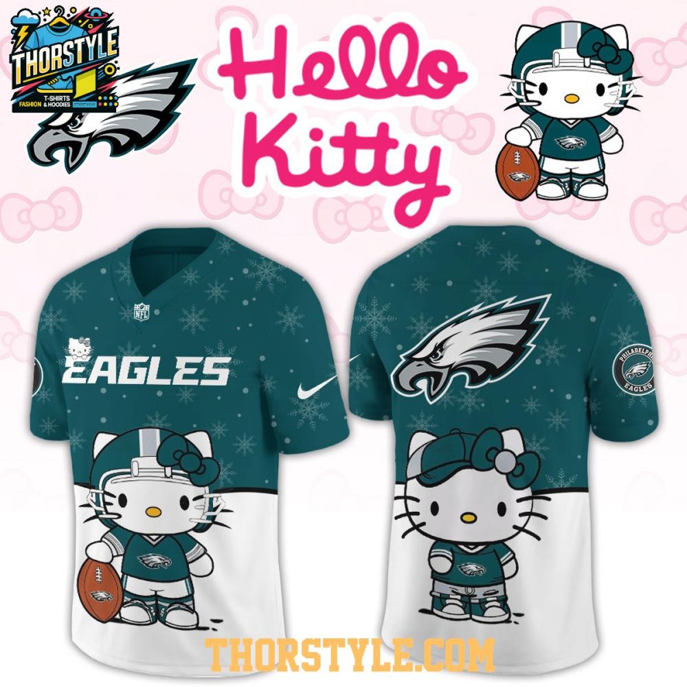 Philadelphia Eagles Hello Kitty Christmas Gameday 2025 Personalized Football Jersey