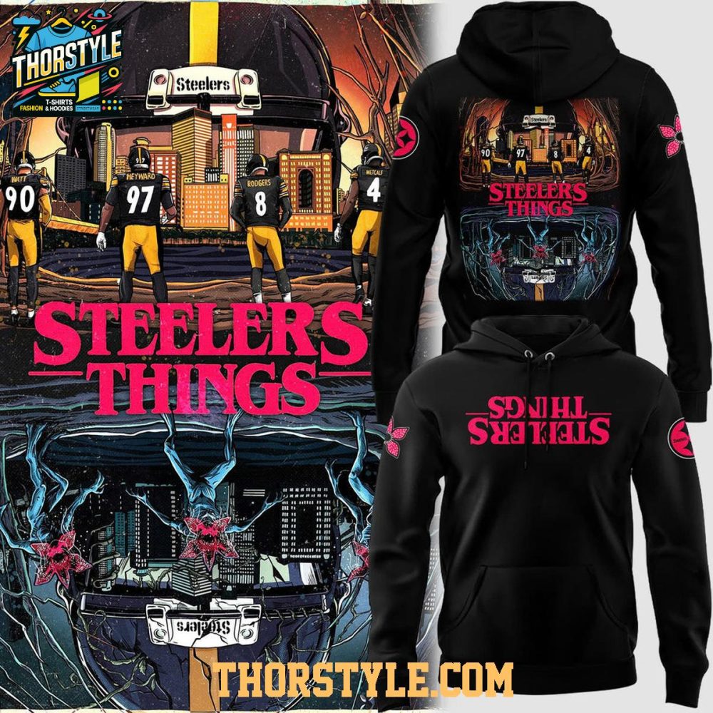 Pittsburgh Steelers Stranger Things 5 Christmas Game At Upside Down Hoodie T-Shirt