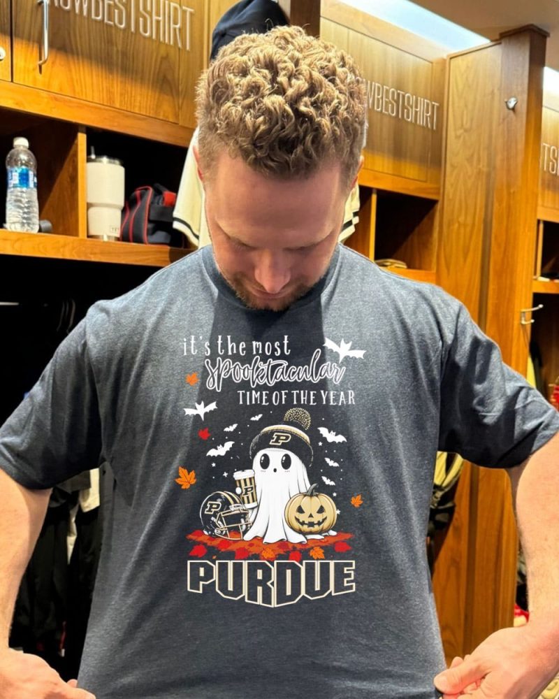 Purdue Boilermakers Ncaa Halloween Ghost 2026 It’S The Most Spooktacular Time Of The Year T-Shirt