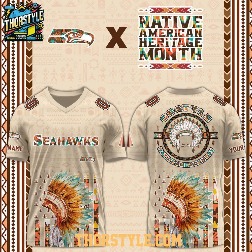 Seattle Seahawks Muckleshoot Indian Tribe 2025 Native American Football Jersey