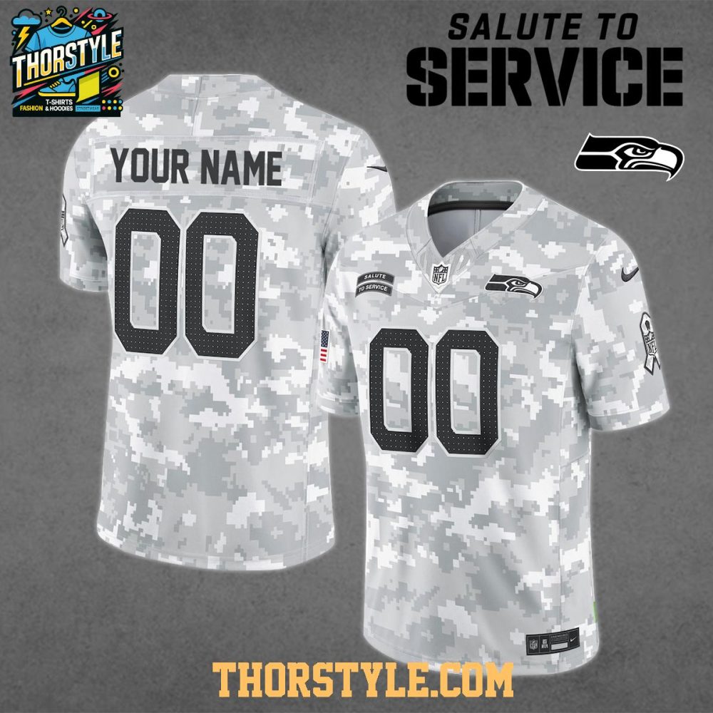 Seattle Seahawks Salute To Service Military 2025 Appreciation Football Jersey
