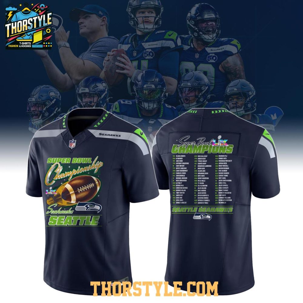 Seattle Seahawks X Super Bowl Lx Champions 2026 Football Jersey