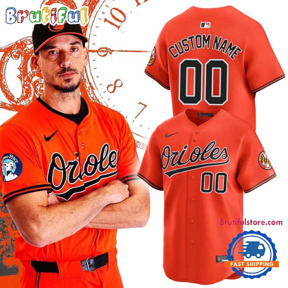 Baltimore Orioles Orange 2Nd Alternate Limited Player Baseball Jersey