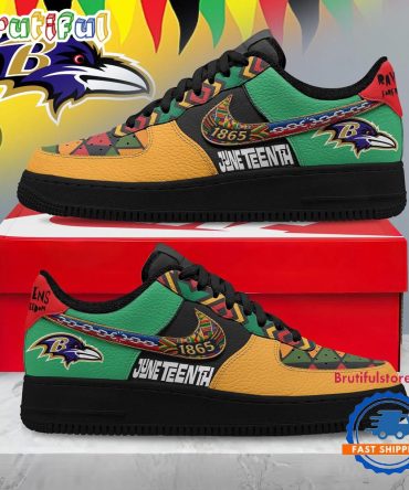 Baltimore Ravens 2026 Nfl Juneteenth Air Force 1 Shoes Sneaker