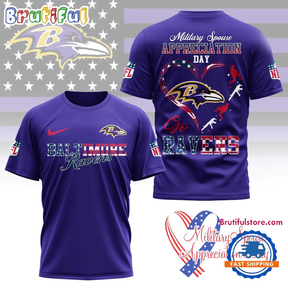 Baltimore Ravens 2026 Nfl Military Spouse Appreciation Day 3D Shirt