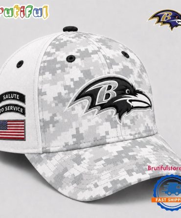 Baltimore Ravens 2026 Nfl Salute To Service Digital Camo Baseball Cap
