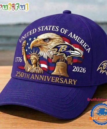 Baltimore Ravens Football Team 250Th Anniversary Of America Cap
