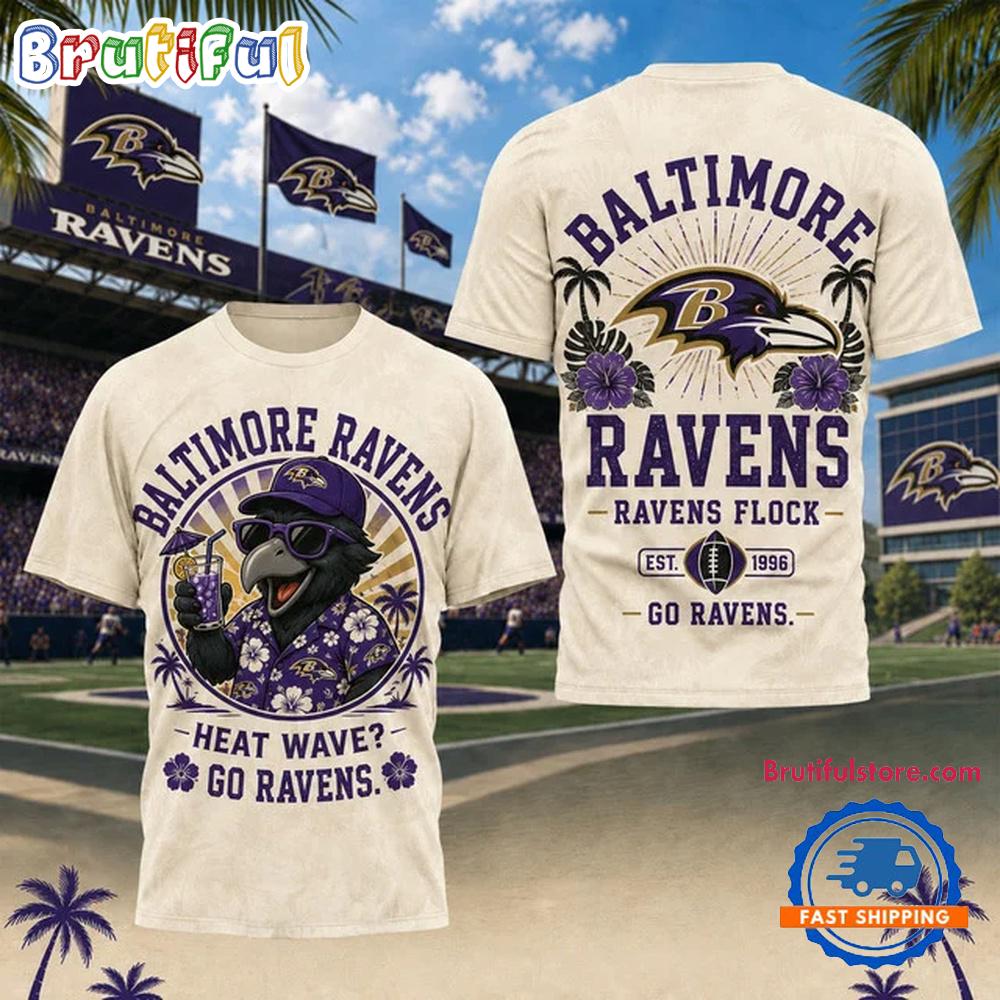 Baltimore Ravens Nfl Beach Vibes Summer Limited Edition 3D Shirt