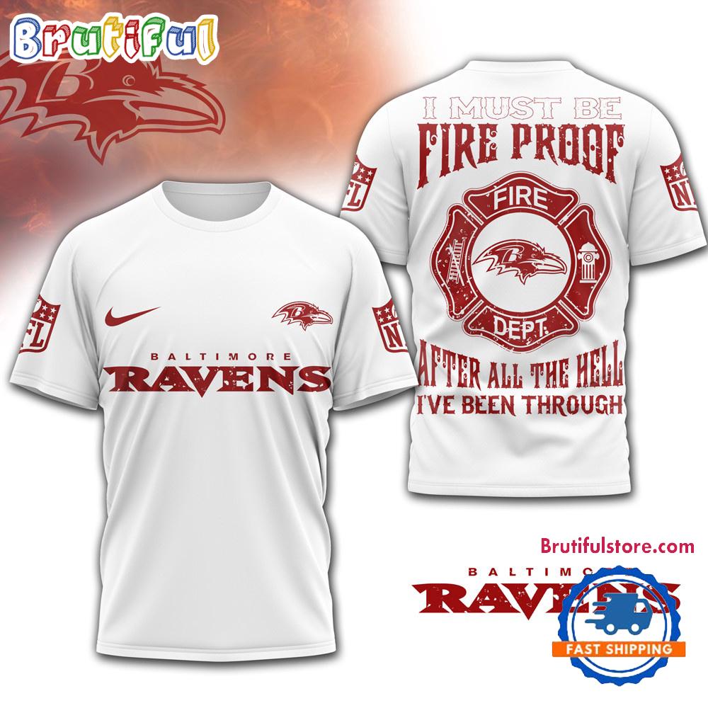 Baltimore Ravens Nfl Built By Fire Game Day Limited Edition 3D Shirt