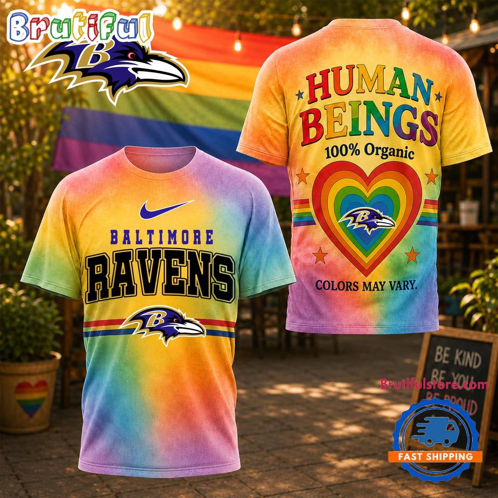 Baltimore Ravens Nfl Pride Human Being Color May Vary 3D T Shirt