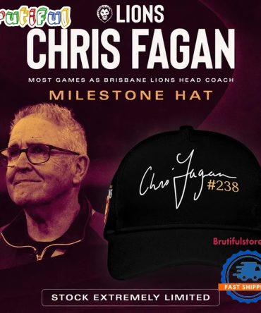 Brisbane Lions Chris Fagan Milestone Signature 2026 Black Cap
