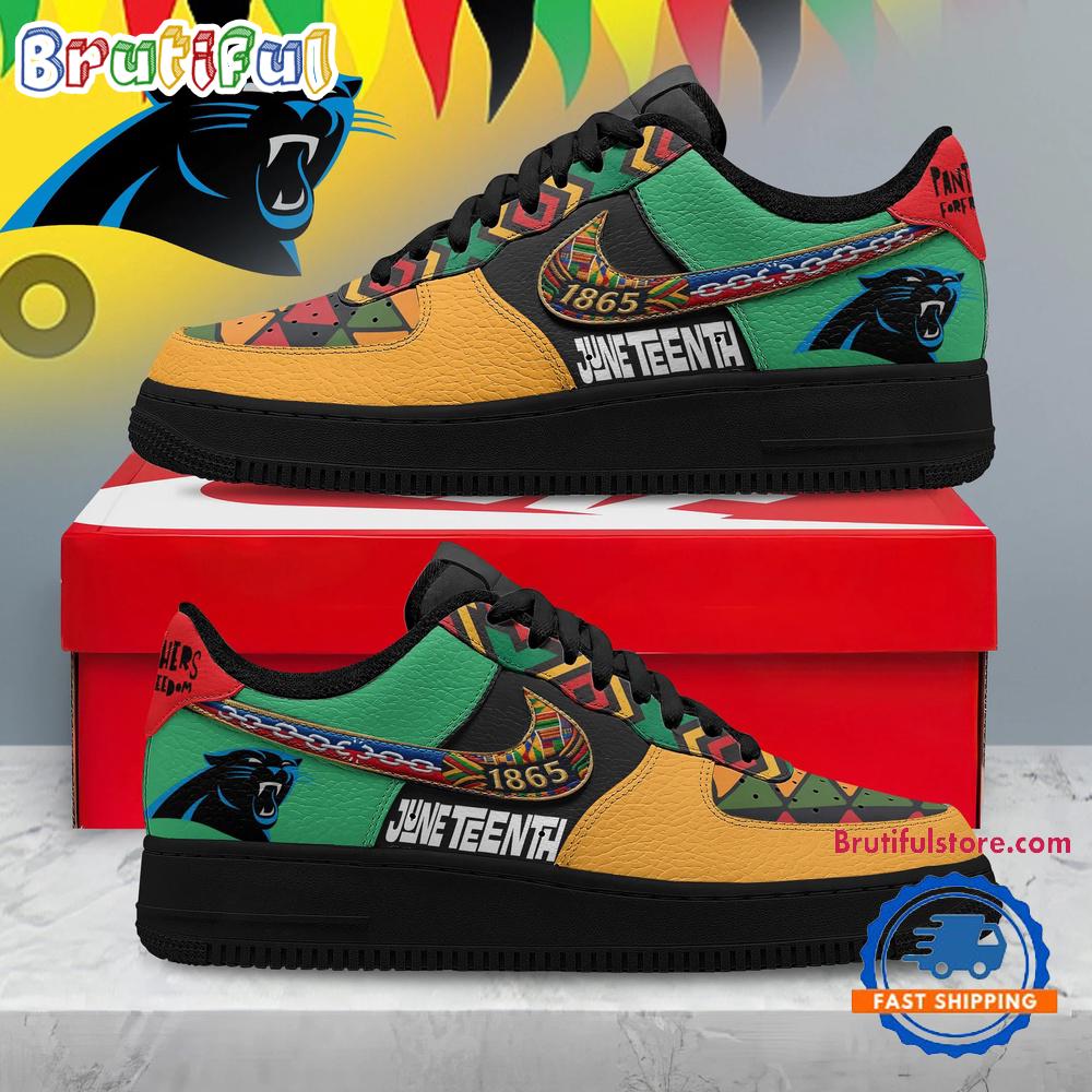 Carolina Panthers 2026 Nfl Juneteenth Air Force 1 Shoes Sneaker