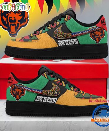 Chicago Bears 2026 Nfl Juneteenth Air Force 1 Shoes Sneaker