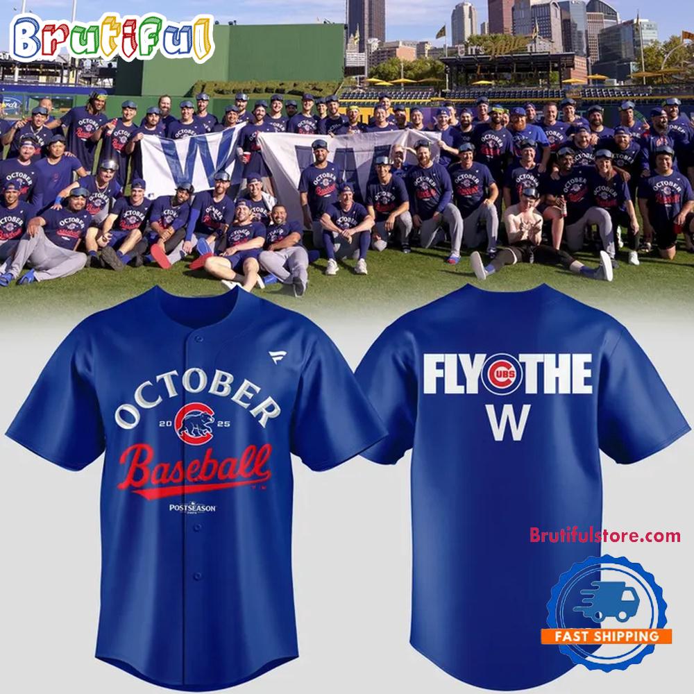Chicago Cubs October Postseason Fly The W 2026 Baseball Jersey