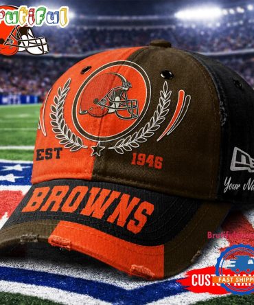 Cleveland Browns Nfl Split Color New Era Classic Cap