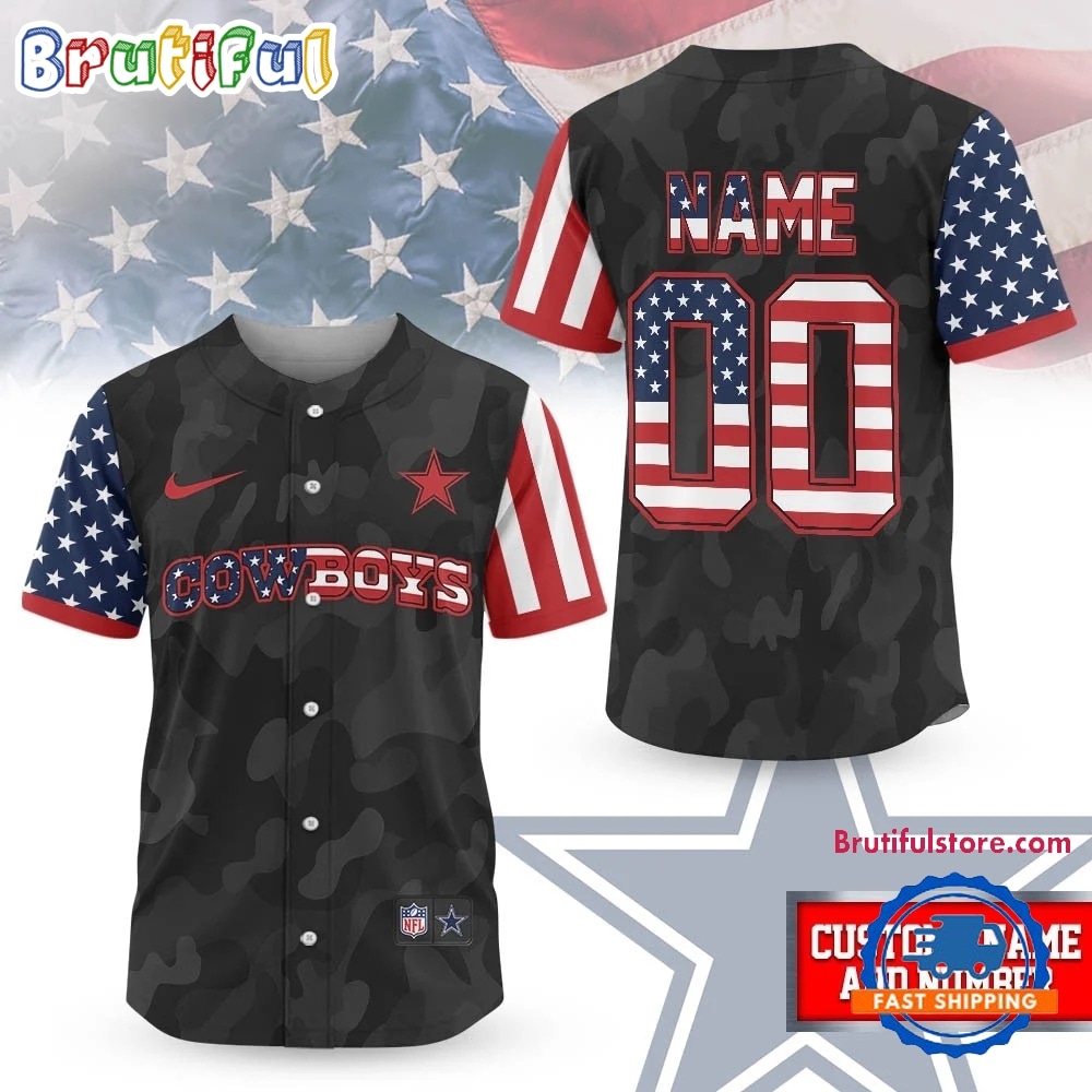 Dallas Cowboys Nfl American Pride Custom Baseball Jersey Shirt