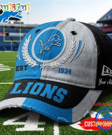 Detroit Lions Nfl Split Color New Era Classic Cap