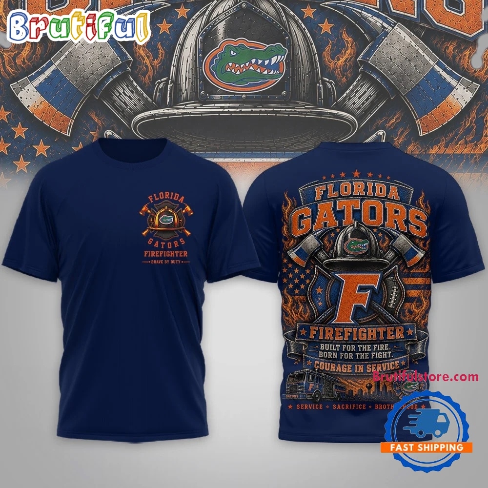 Florida Gators 2026 Ncaa Firefighter Built For The Fire 3D Shirt