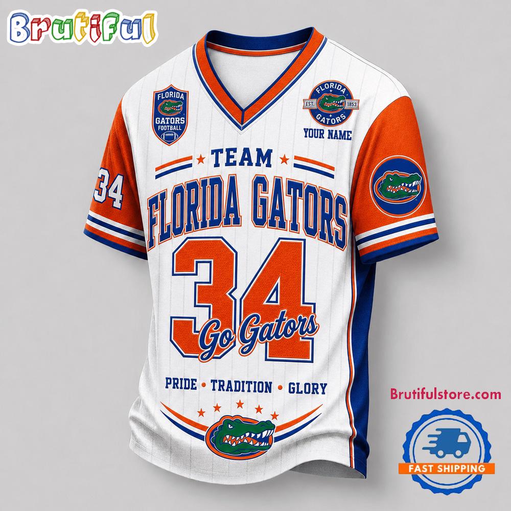 Florida Gators Ncaa Team Legacy Personalized Football Jersey