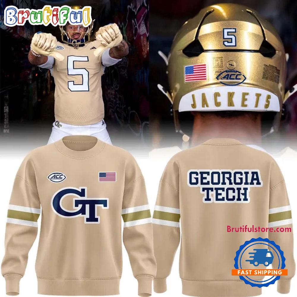 Georgia Tech Yellow Jackets Wordmark Uniform Special New Sweatshirt