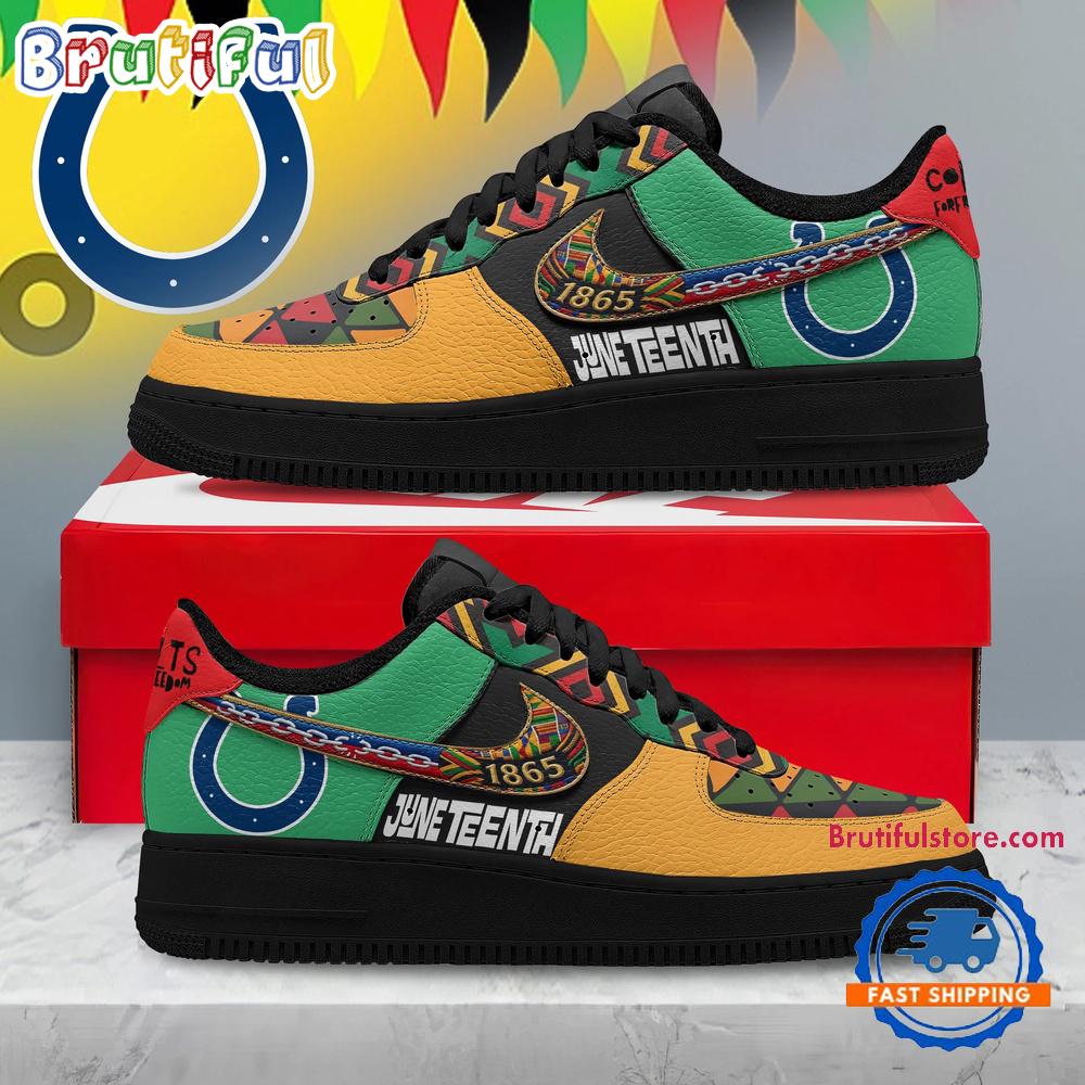 Indianapolis Colts 2026 Nfl Juneteenth Air Force 1 Shoes Sneaker