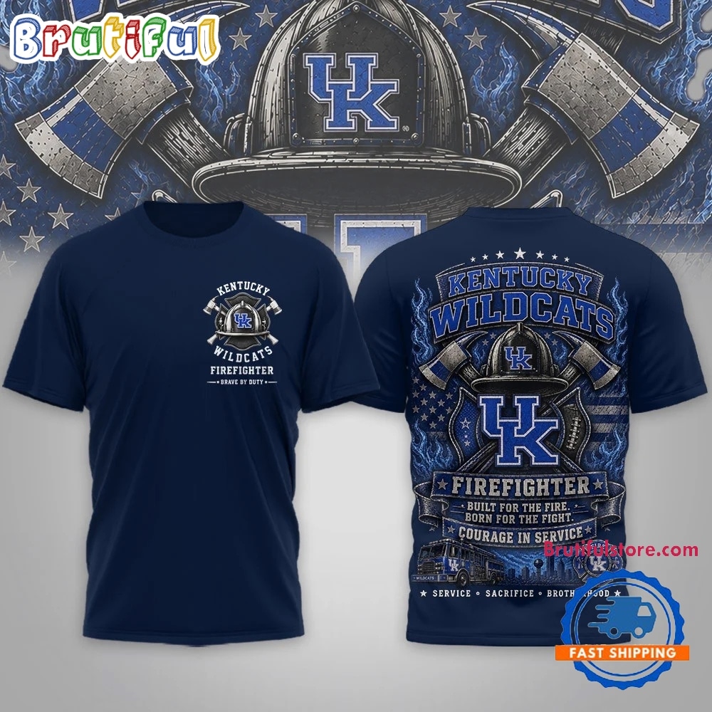 Kentucky Wildcats 2026 Ncaa Firefighter Built For The Fire 3D Shirt