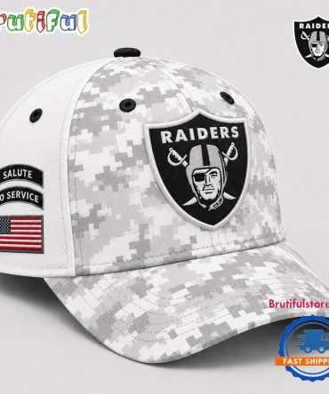 Las Vegas Raiders 2026 Nfl Salute To Service Digital Camo Baseball Cap