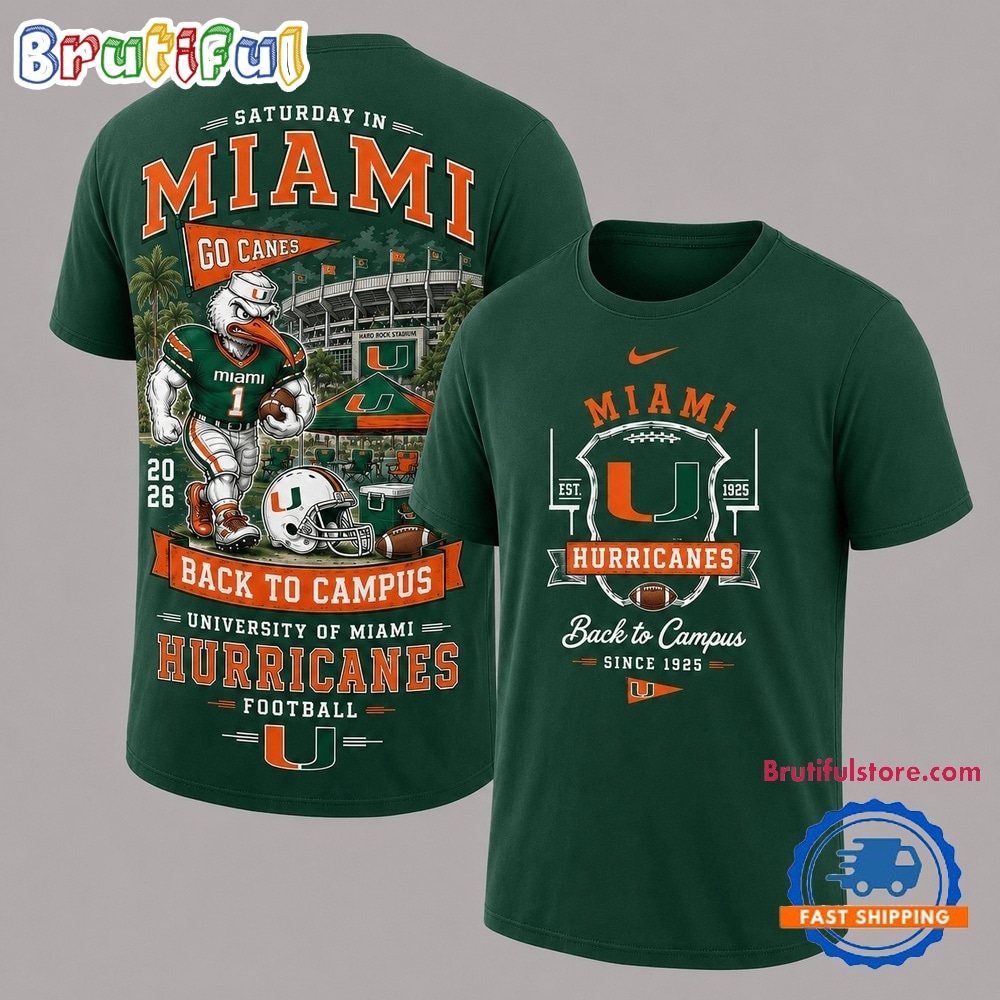 Miami Hurricanes 2026 Ncaa Back To Campus 3D Shirt