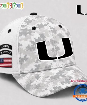 Miami Hurricanes 2026 Ncaa Veterans Salute To Service Camo Classic Cap