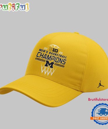 Michigan Wolverines Men'S Basketball 2026 Champions Yellow Cap